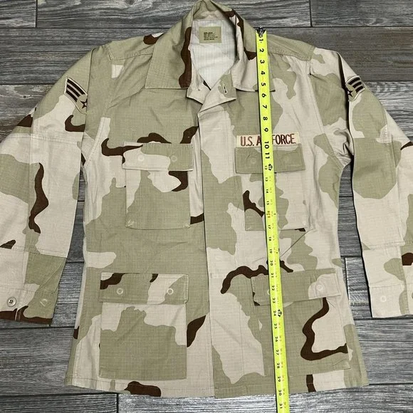 US Air Force Combat Military Coat Desert Jacket Medium Regular Camouflage Beige - Picture 13 of 16